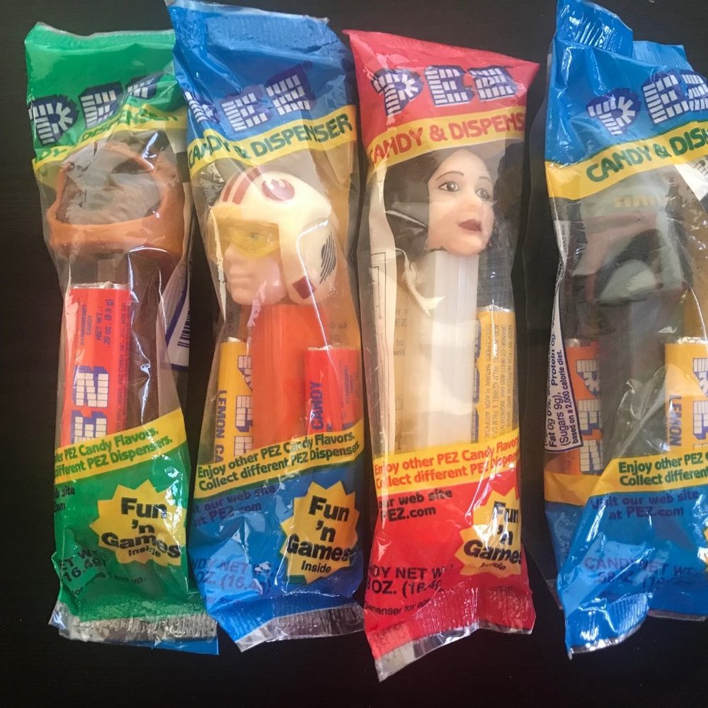 New - 1999 Set of Four Star Wars PEZ Dispensers